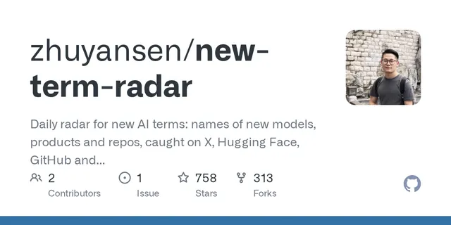 new-term-radar: a daily report of AI names that are starting to surge